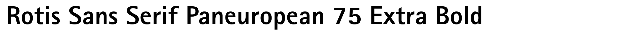 Rotis Sans Serif Paneuropean 75 Extra Bold image